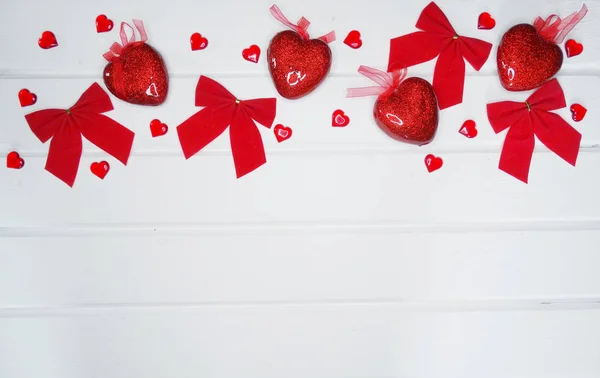 Hjärtan dekor för kärlek Alla hjärtans dag gåva — Stockfoto