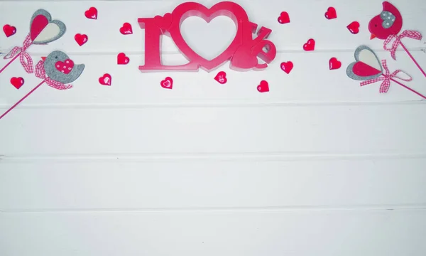 Decoración de corazones para el regalo del día de San Valentín amor —  Fotos de Stock