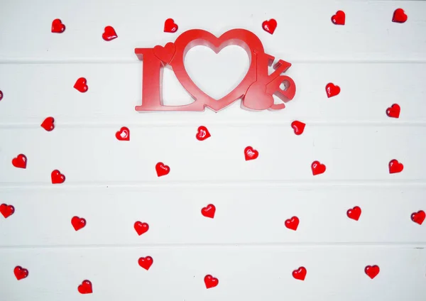 Decoración de corazones para el regalo del día de San Valentín amor —  Fotos de Stock