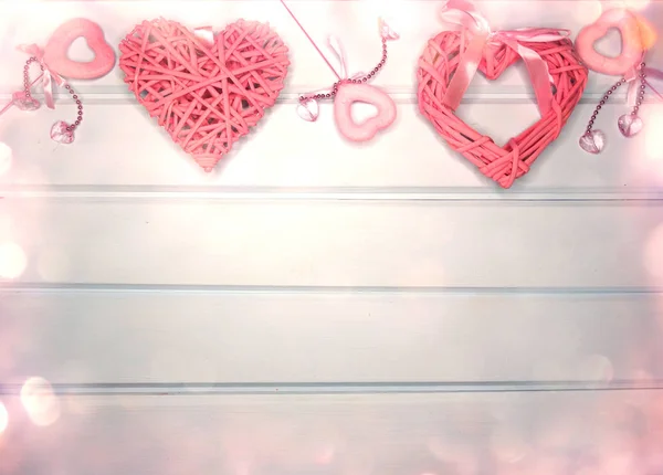 Srdcová dekorace pro lásku Valentýnské jednodenní dárky — Stock fotografie