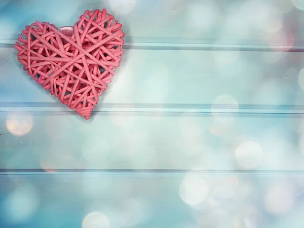 Szív dekor a szeretet Valentin napi ajándék — Stock Fotó