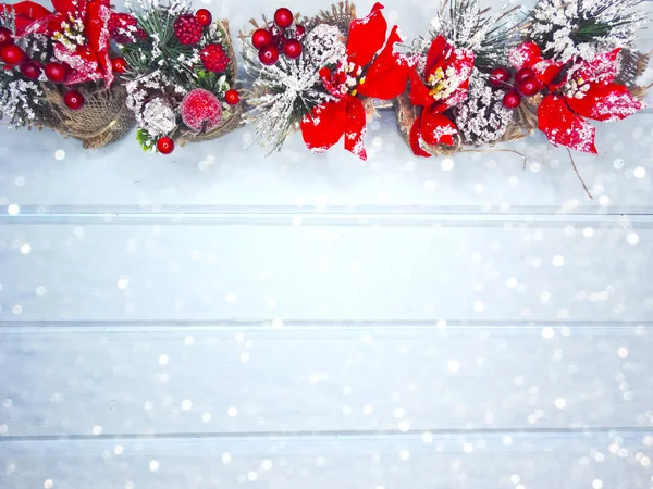 köknar dalları konileri ve kar ile kış arka plan