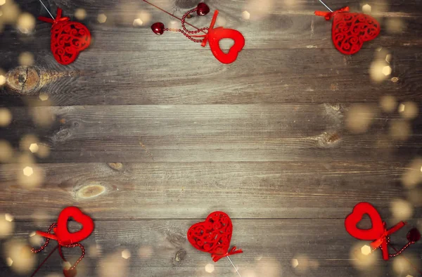 Decoración de corazones para el regalo del día de San Valentín amor — Foto de Stock