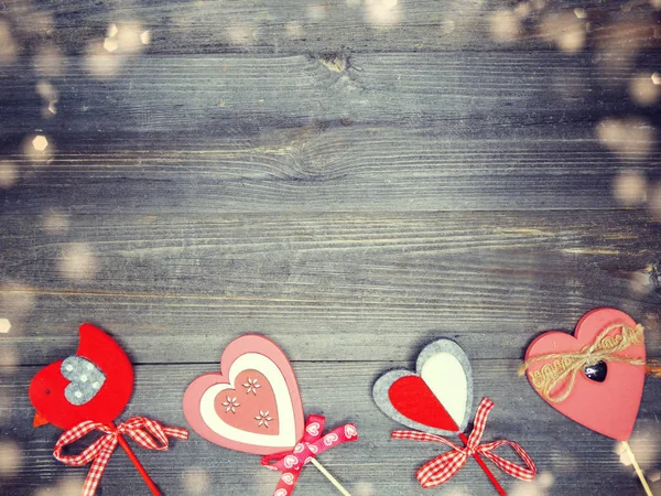 Decoración de corazones para el regalo del día de San Valentín amor — Foto de Stock