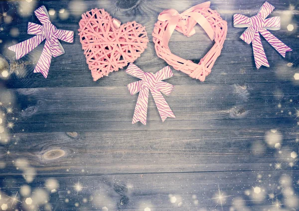 Decoración de corazones para el regalo del día de San Valentín amor — Foto de Stock