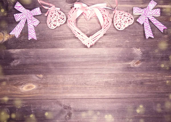 Decoración de corazones para el regalo del día de San Valentín amor — Foto de Stock