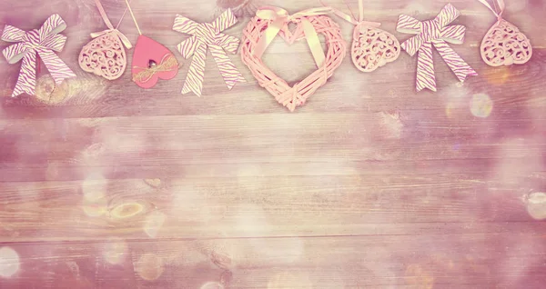 Srdcová dekorace pro lásku Valentýnské jednodenní dárky — Stock fotografie