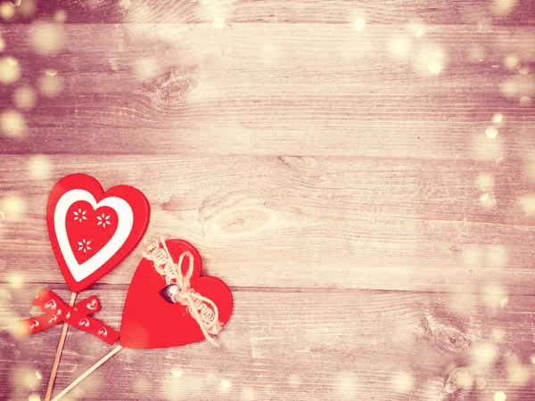 Harten decor voorliefde valentine's Day gift — Stockfoto