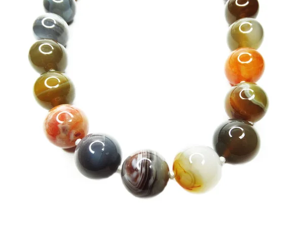 Fashion beads necklace jewelry with semigem crystals agate — 스톡 사진