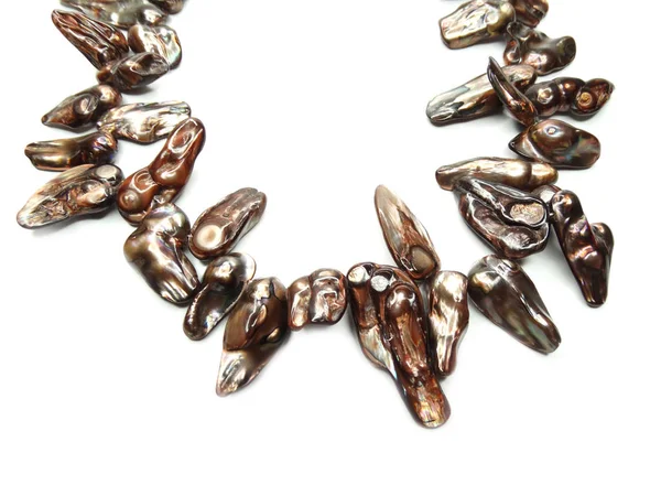 Mode pärlor halsband smycken med halvpärla kristaller pärla — Stockfoto