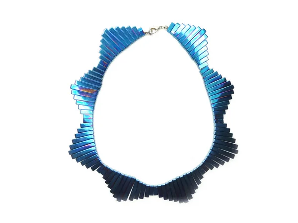 Mode Perlen Halskette Hintergrund mit bunten Kristallen Schmuck — Stockfoto