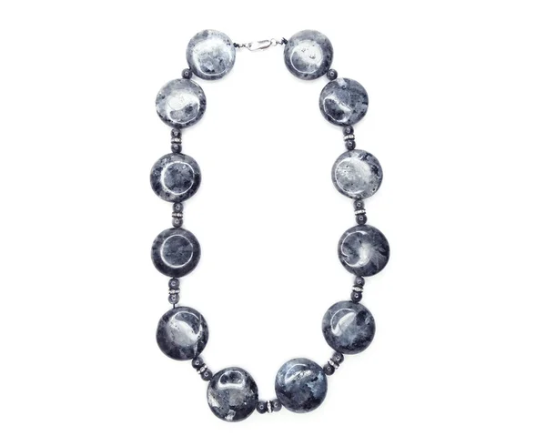 Perles de mode collier bijoux avec des cristaux semi-finis labradorite — Photo