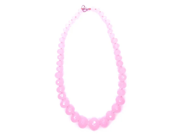 Perles de mode collier bijoux avec des cristaux semi-finis quartz rose — Photo