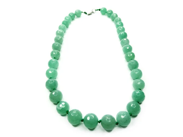 Joyería collar de perlas de moda con cristales de semigem jade — Foto de Stock