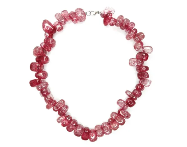 Joyería collar de perlas de moda con cristales de semigem turmalina — Foto de Stock