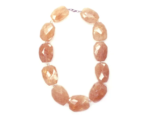 Moda koraliki naszyjnik biżuteria z kryształów semigem kwarc — Zdjęcie stockowe