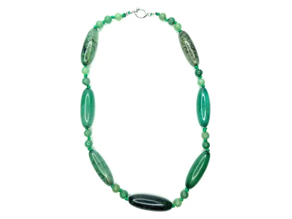 Moda koraliki naszyjnik biżuteria z półszlachetnych kryształów agate — Zdjęcie stockowe