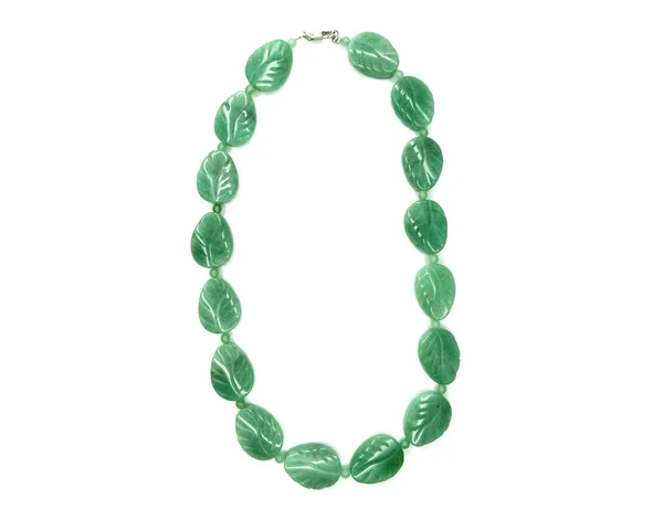 Gioielli collana di perline di moda con cristalli semigem giada — Foto Stock