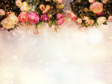 bahar arkaplanı çiçek açan şakayıklar ve soyut bokeh