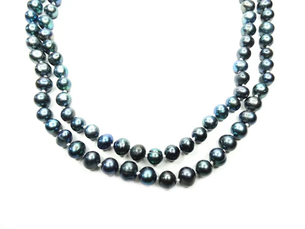 Biżuteria Moda Koraliki Naszyjnik Kamieni Naturalnych Kryształy Perła Izolowane — Zdjęcie stockowe