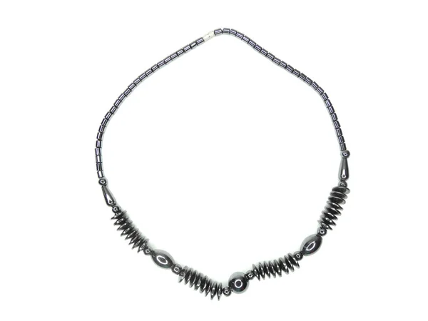 Jewelry Background Fashion Beads Necklace Blackcrystals — Stock Photo, Image