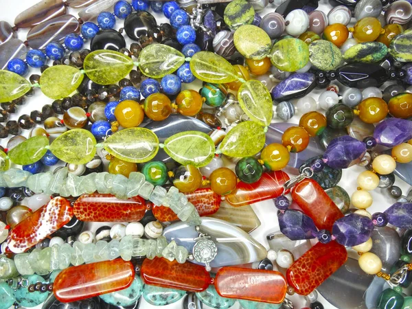 Ювелирные Изделия Мода Бусы Ожерелье Яркими Кристаллами — стоковое фото