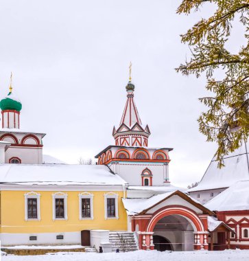 Savvino Storozhevsky manastır kilisesi binalar. ZVENIGOROD, Moscow region, Rusya Federasyonu. 
