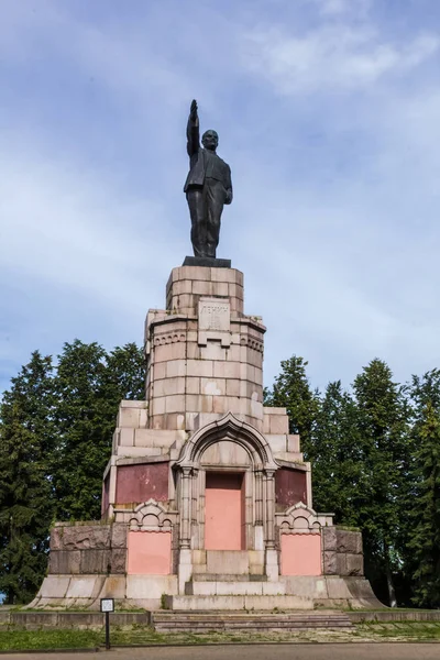 The monument to Lenin, the leader of the world proletariat, in the city park Kostroma, Russia.