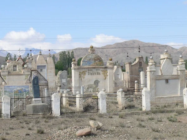 Kyrgyzstan Mayo 2013 Cementerio Largo Del Camino Biskek —  Fotos de Stock