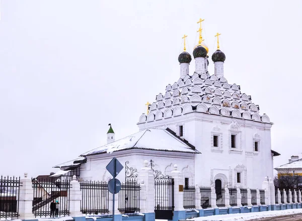 Vista Igreja São Nicolau Dia Inverno Kolomna Rússia Estilo Arquitetônico — Fotografia de Stock