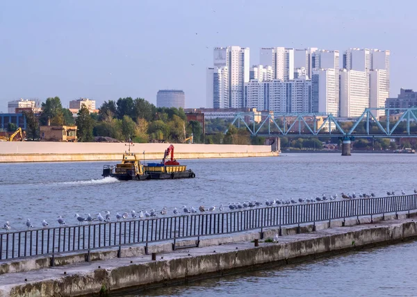Vista Nuevo Condominio Orilla Del Río Moscú Rusia — Foto de Stock