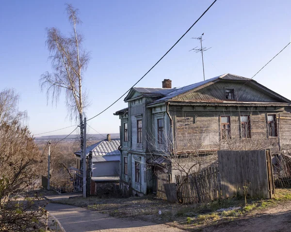 Ruhige Stadtstraße Spätherbst Wosnesenskaja Straße Wladimir Russland — Stockfoto