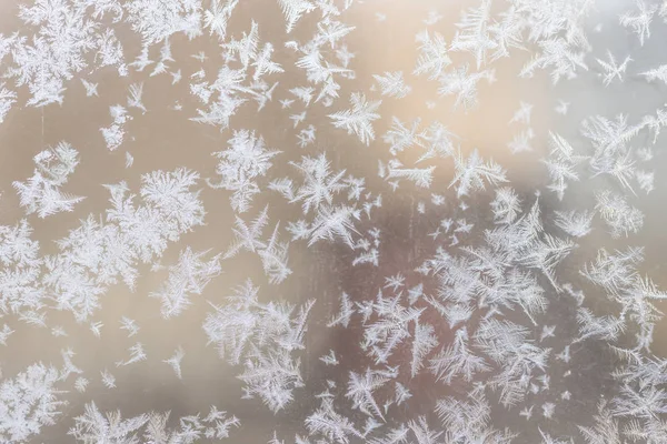 Copos Nieve Hielo Helado Invierno Fondo Natural Cerca Enfoque Selectivo — Foto de Stock