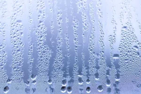 Drops Water Flow Glass Focus Bottom Picture — Stock Photo, Image
