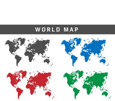 Dünya basit harita vektör Eps10
