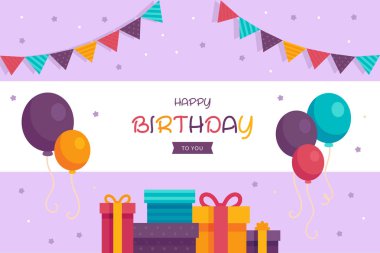 Mutlu doğum günü kartı arka plan Eps10
