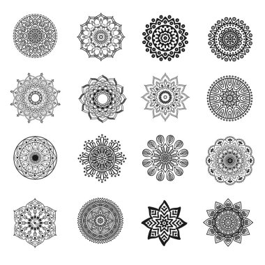 Mandala süsleme koleksiyonu vektör Eps 10