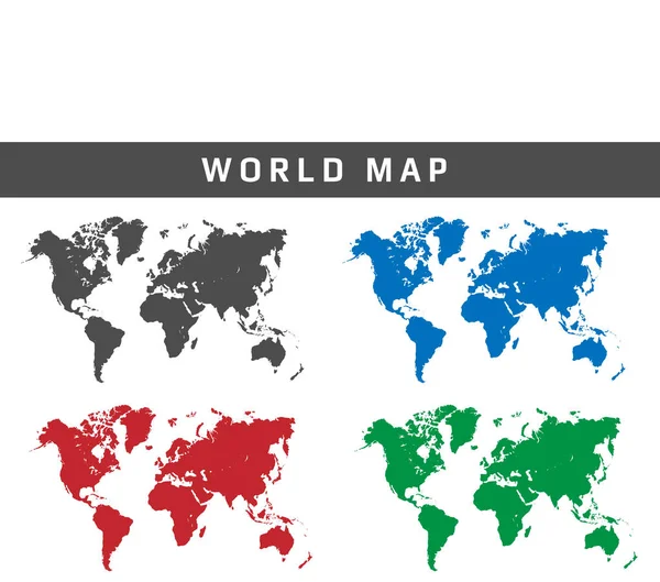 Mundo Mapa Simple Vector Eps10 — Archivo Imágenes Vectoriales