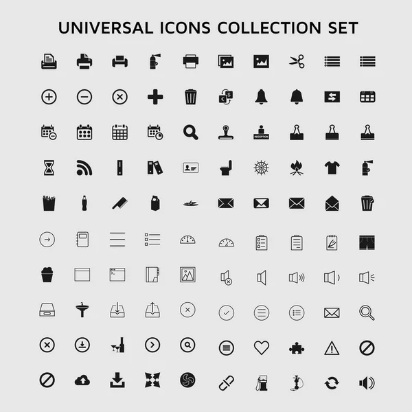 Pack Icônes Universelles Mixtes Collection — Image vectorielle