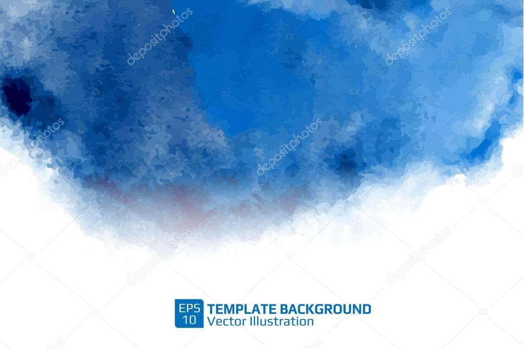 Abstract blue watercolor background Vector EPS 10