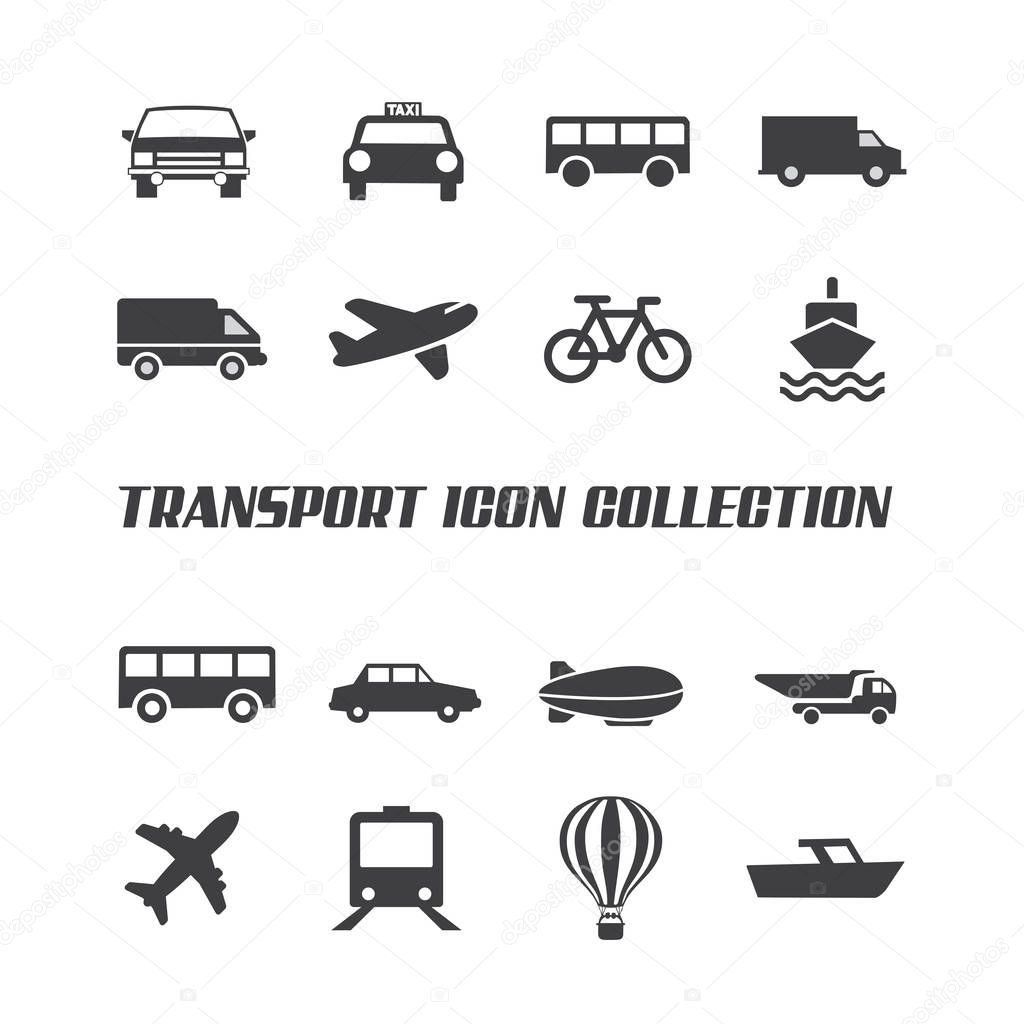 Transport Icons Collection Vector EPS10