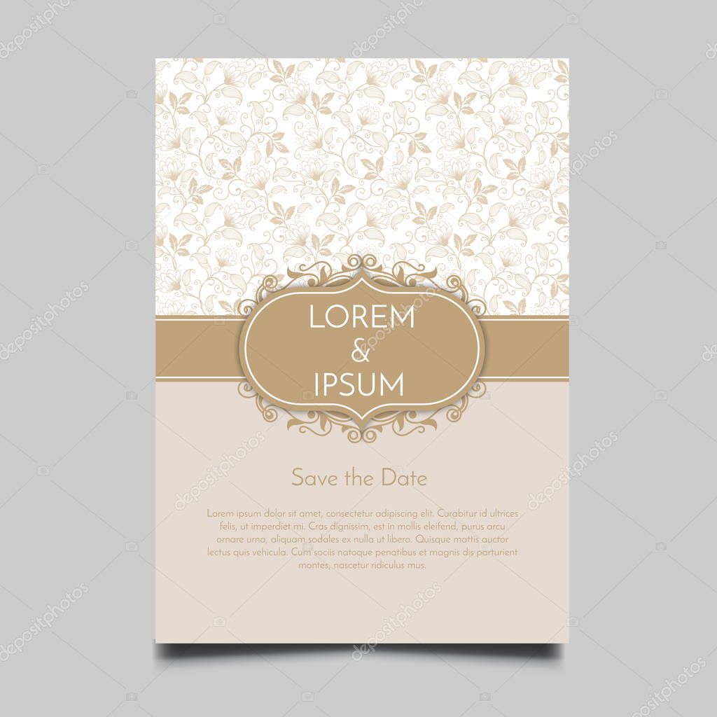 Wedding Invitation Cards with floral elements