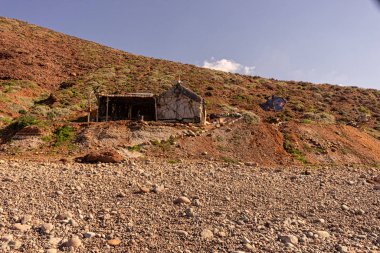 Bir balıkçının kulübesi.