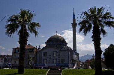 Denizli 'de mavi-beyaz Cami.