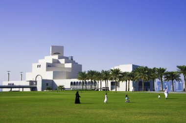 Doha, Katar - 25 Aralık 2016: Müzesi İslam Sanatları (Mia) 