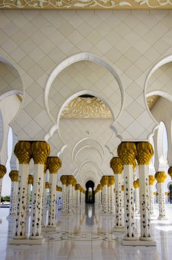 Abu Dhabi, Birleşik Arap Em'Şeyh Zayed Camisi genel görünümü