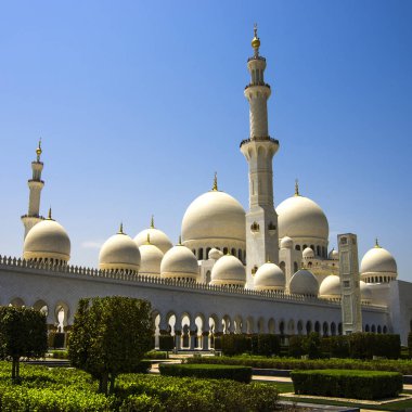 Abu Dhabi, Birleşik Arap Em'Şeyh Zayed Camisi genel görünümü
