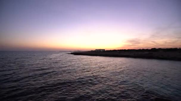 Solnedgång i Aya Napa, Cypern — Stockvideo