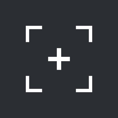 odak simgesi koyu arka plan