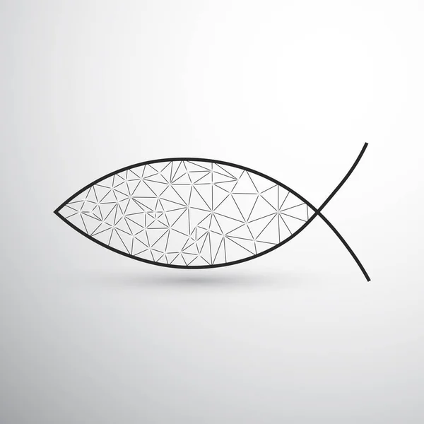 Geometrické křesťanské ryby — Stockový vektor